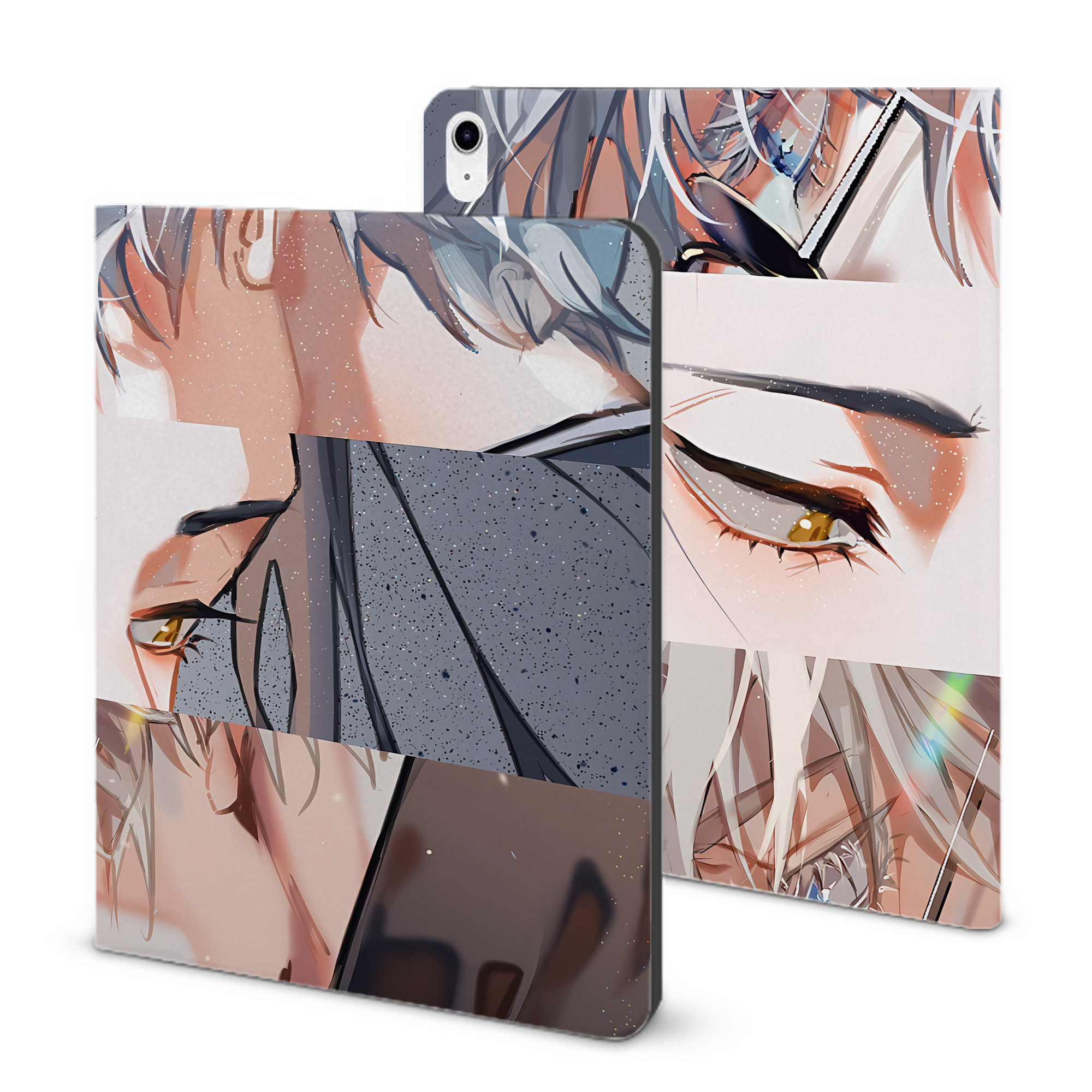 （画像用） 呪術廻戦 Jujutsu Kaisen IPad ケース ブック型 PUレザー TPU 耐衝撃 軽量 薄型 ペン収納なし 全面保護 IPad 各モデル対応